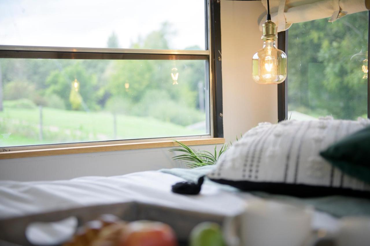 American School Bus Retreat With Hot Tub In Sussex Meadow Ъкфийлд Екстериор снимка